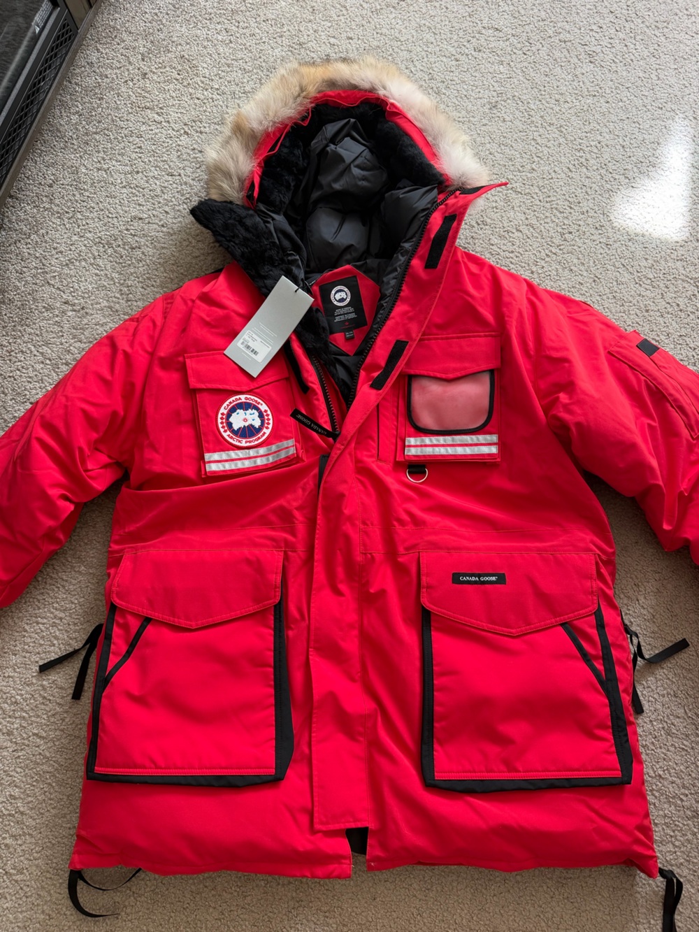Canada Goose Kids Red Expedition-Style Winter Parka